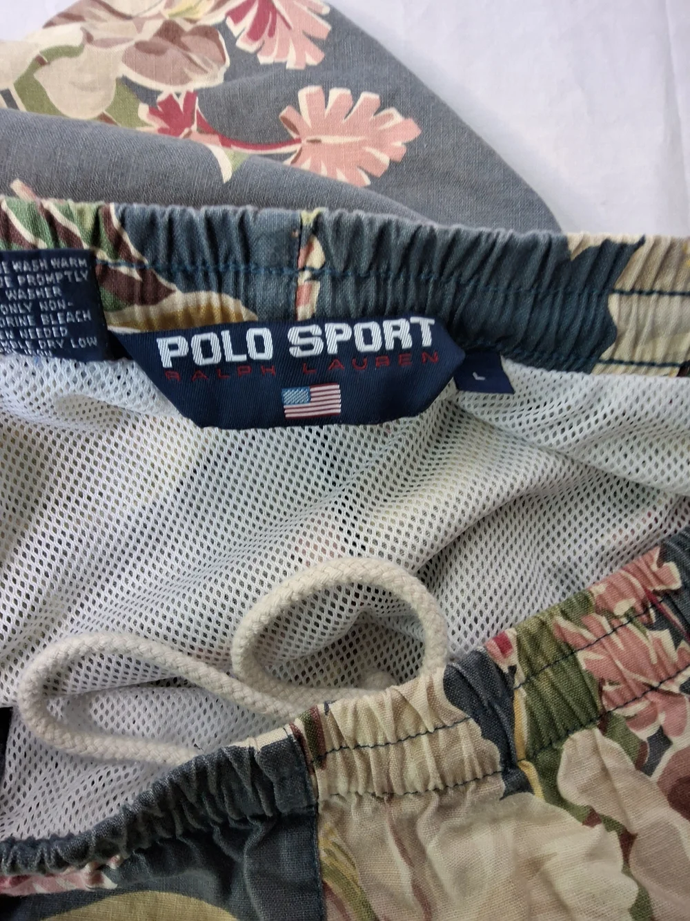 Polo by Ralph Lauren Men's Floral Bathing Suit Shorts - Gray, Cream, Green, Pink